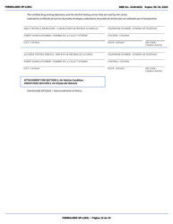 Form OP-1(MX) Application to Register Mexican Carriers for Motor Carrier Authority to Operate Beyond U.S. Municipalities and Commercial Zones on the U.S.- Mexico Border (English/Spanish), Page 20