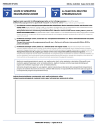 Form OP-1(MX) Application to Register Mexican Carriers for Motor Carrier Authority to Operate Beyond U.S. Municipalities and Commercial Zones on the U.S.- Mexico Border (English/Spanish), Page 24
