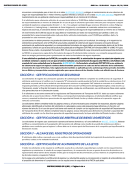 Form OP-1(MX) Application to Register Mexican Carriers for Motor Carrier Authority to Operate Beyond U.S. Municipalities and Commercial Zones on the U.S.- Mexico Border (English/Spanish), Page 4