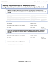 Form OP-2 &quot;Application for Mexican Certificate of Registration for Foreign Motor Carriers and Foreign Motor Private Carriers Under 49 U.s.c. 13902&quot; (English/Spanish), Page 19