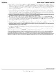 Form BMC-85 Broker&#039;s or Freight Forwarder&#039;s Trust Fund Agreement Under 49 U.s.c. 13906 or Notice of Cancellation of the Agreement, Page 2