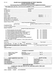 Document preview: Form STC12:39 Sales Listing Form - West Virginia