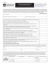 Form R-1090 &quot;Annual Reporting Requirement by Certain Nonprofit Entities&quot; - Louisiana