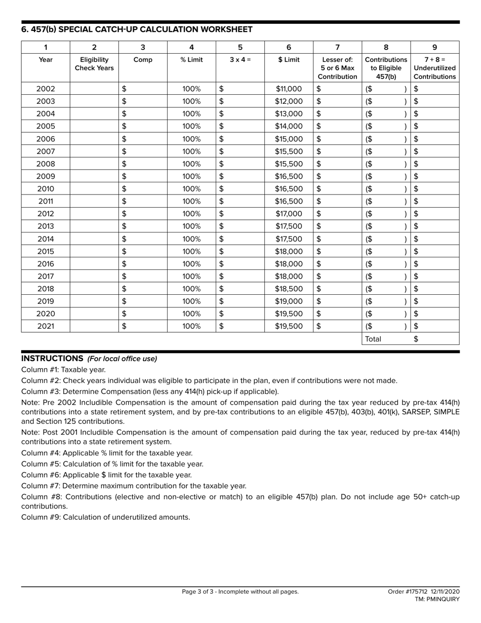 457(B) Plan Catch-Up Election - Delaware, Page 3