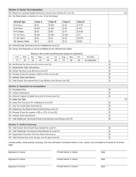Form AE-7 (State Form 7695) Application for Aircraft Registration - Indiana, Page 2