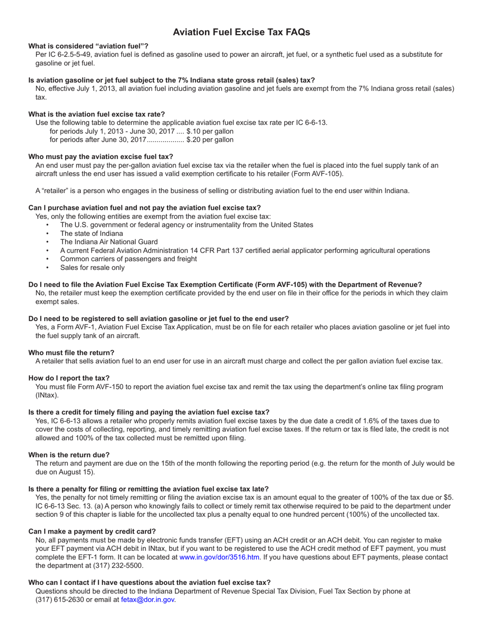 Form AVF-1 (State Form 55312) Aviation Fuel Excise Tax License Application - Indiana, Page 4