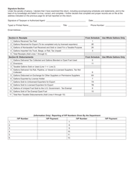 Form SF-900 (State Form 49877) Consolidated Special Fuel Monthly Tax Return - Indiana, Page 2