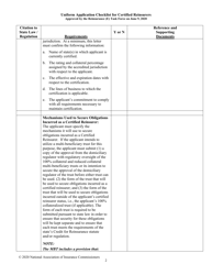 Uniform Application Checklist for Certified Reinsurers (Initial and Renewal Applications), Page 2