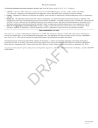 ATF Form 8620.26 Authorization for Release of Consumer/Credit Information - Draft, Page 2