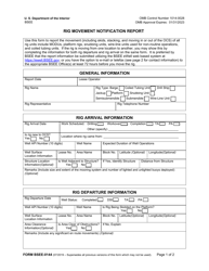 Form BSEE-0144 Rig Movement Notification Report