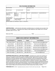 Form BSEE-0144 Rig Movement Notification Report, Page 2