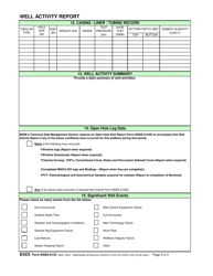 Form BSEE-0133 Well Activity Report, Page 2