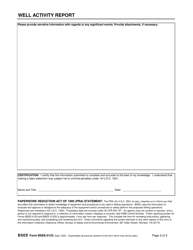 Form BSEE-0133 Well Activity Report, Page 3