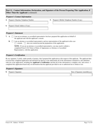 USCIS Form I-191 Application for Relief Under Former Section 212(C) of the Immigration and Nationality Act (Ina), Page 17