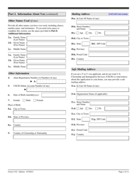 USCIS Form I-192 Application for Advance Permission to Enter as a Nonimmigrant, Page 2