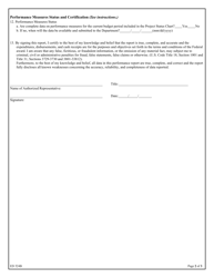 Form ED524B &quot;Grant Performance Report Cover Sheet&quot;, Page 2