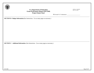 Form ED524B Grant Performance Report - Project Status Chart, Page 3