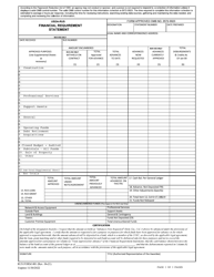 RUS Form 481 Financial Requirement Statement