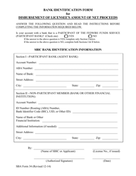 SBA Form 34 Bank Identification Form for Disbursement of Licensee&#039;s Amount of Net Proceeds, Page 2