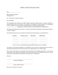 SBA Form 33 Authorization to Disburse Proceeds, Page 2