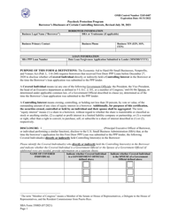 SBA Form 3508D Borrower&#039;s Disclosure of Certain Controlling Interests