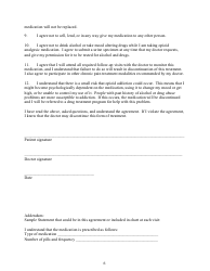 Sample Patient Contract for Using Opioid Pain Medication in Chronic Pam, Page 2