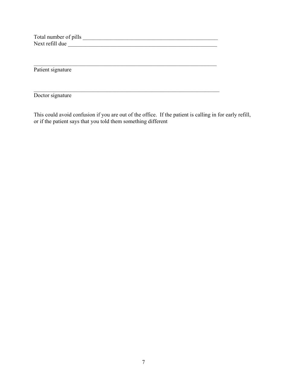 Sample Patient Contract for Using Opioid Pain Medication in Chronic Pam, Page 3