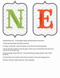 Document preview: Happy Halloween Banner Letter Templates
