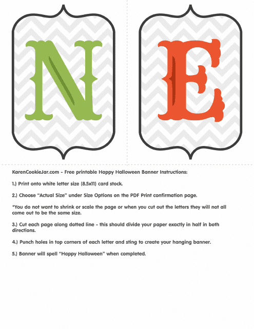 Happy Halloween Banner Letter Templates