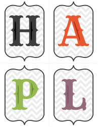 Happy Halloween Banner Letter Templates, Page 2