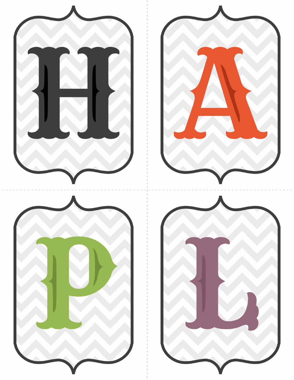 Happy Halloween Banner Letter Templates, Page 3