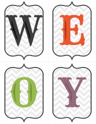 Happy Halloween Banner Letter Templates, Page 4