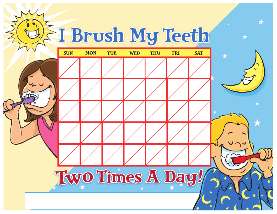 Teeth Brushing Chart for Kids Download Printable PDF Templateroller