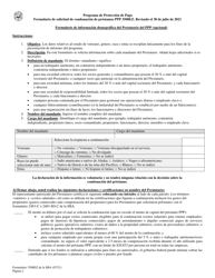 SBA Formulario 3508EZ Formulario De Solicitud De Condonacion De Prestamos Ppp (Spanish), Page 2