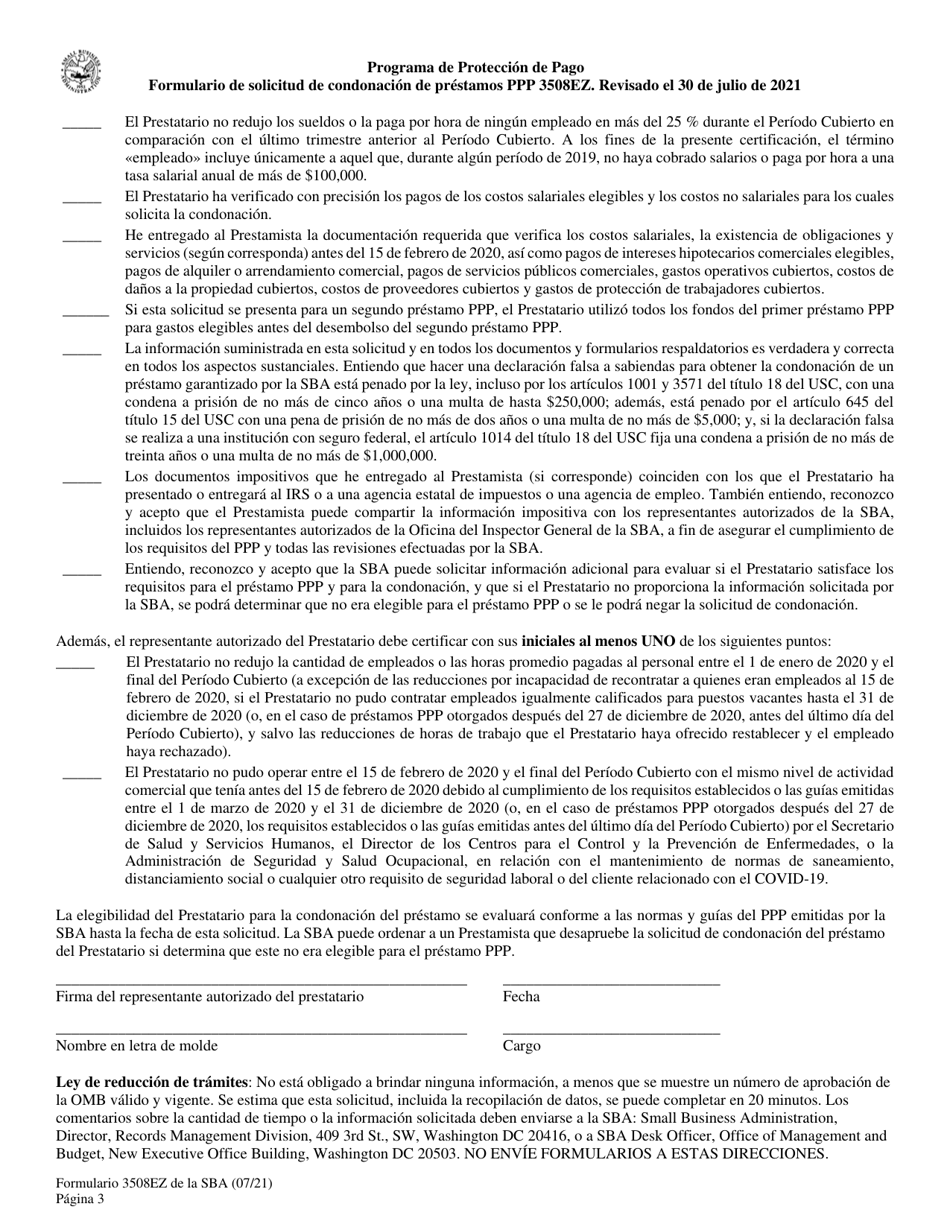 Sba Formulario 3508ez Fill Out Sign Online And Download Printable Pdf Spanish Templateroller