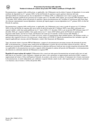 SBA Form 3508EZ PPP Ez Loan Forgiveness Application (Italian), Page 10