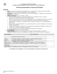 SBA Form 3508EZ PPP Ez Loan Forgiveness Application (French), Page 2