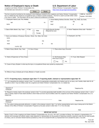 Document preview: Form LS-201 Notice of Employee's Injury or Death