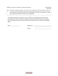 Form 33A Certification of Compliance With Revised Protocols for in-Person Argument, Page 2