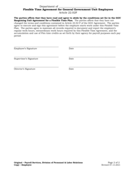 Flexible Time Agreement for General Government Unit Employees - Alaska, Page 2