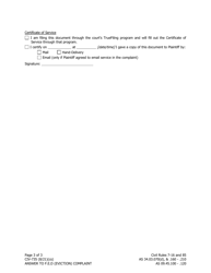 Form CIV-735 Answer to Forcible Entry and Detainer (Eviction) Complaint - Alaska, Page 3