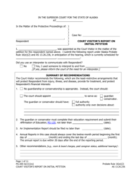 Form PG-200 Court Visitor&#039;s Report on Initial Petition - Alaska