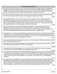 CBP Form 0079 Law Enforcement Officers Safety Act (Leosa) Application, Page 3
