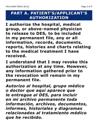 Form FAA-1249A-LP Verification of Disability (Large Print) - Arizona (English/Spanish), Page 3