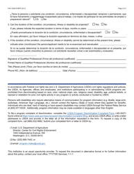 Form FAA-1533A FORFF Verification of Unfitness for Work for Adults - Arizona (English/Spanish), Page 2