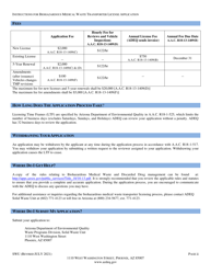 Form SWU Biohazardous Medical Waste Transporter License Application - Arizona, Page 2