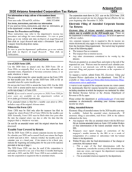 Document preview: Instructions for Arizona Form 120X, ADOR10341 Arizona Amended Corporation Income Tax Return - Arizona