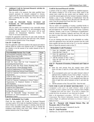 Instructions for Arizona Form 120X, ADOR10341 Arizona Amended Corporation Income Tax Return - Arizona, Page 5
