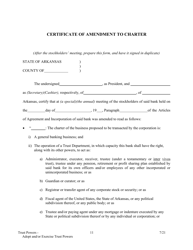 Application to Adopt and/or Exercise Trust Powers - Arkansas, Page 11