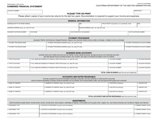 Form CDTFA-403-C Combined Financial Statement - California